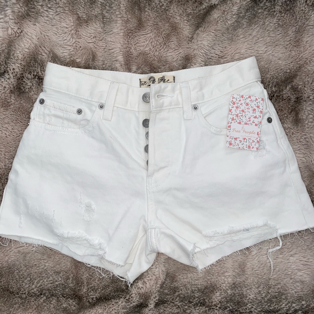 NWT Free People Denim White Shorts